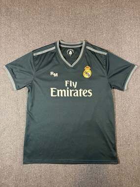 Real Madrid CF Official Merchandise Fly Emirates Short Sleeve Soccer Jersey